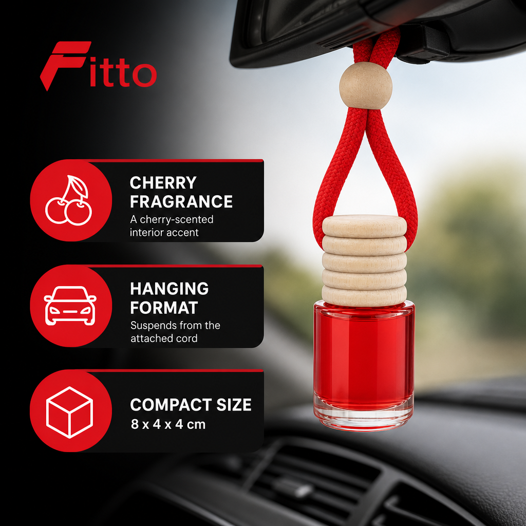 144 Pieces Hanging Car Air Fresheners, Cherry Scent, 8 x 4 x 4 cm, Single Bottle