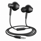 240 Pieces Wired Earphoneses, 3.5mm Stereo In-Ear Headphones with Cord, CH-915, Black, 1 Piece