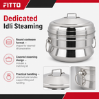 48 Pieces Stainless Steel Idli Steamer Small Round Cookwares for Steamed Idli Preparation