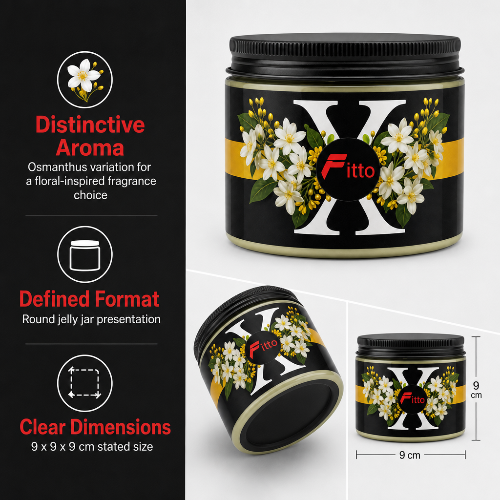 120 Pieces Car Air Fresheners Jelly Osmanthus Scent Round Jar 9 cm