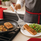 96 Pieces Slotted Turner Spatula with Stainless Steel Head and Plastic Handle, 34 x 7.5 cm, 1 Piece