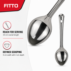 144 Pieces Stainless Steel Basting Spoon No. 1, 25 cm Long Serving Utensil for Kitchen Cooking