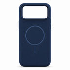 120 Pieces Magnetic Phone Cases for Model 17, Navy Blue Silicone Cover with Raised Camera Protection