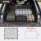 48 Pieces Elastic Cord Cargo Net, 120 x 180 cm, 12 Hooks for Vehicle Cargo