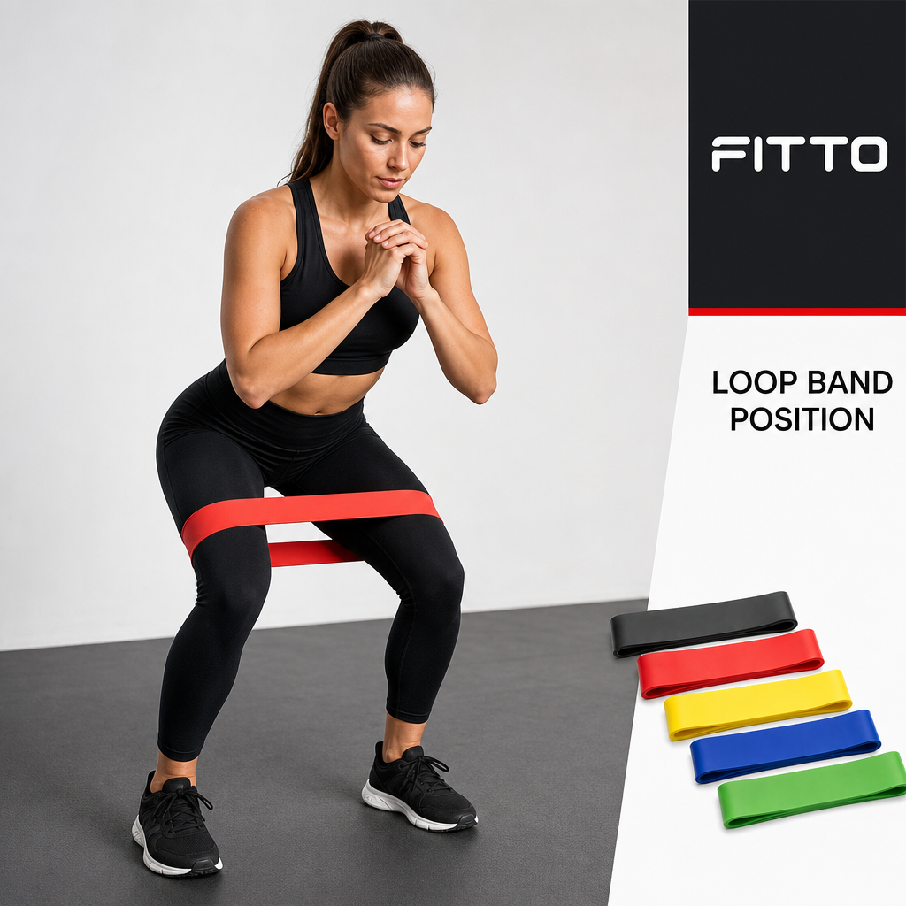 96 Pieces Exercise Loop Resistance Bands Set, 5 Levels for Strength Training, Stretching and Home Workouts