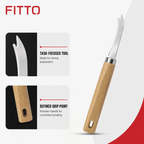 120 Pieces Shrimp Deveining Knife, Stainless Steel Blade with Wooden Handle, 20.5 cm, Silver, 1 Piece