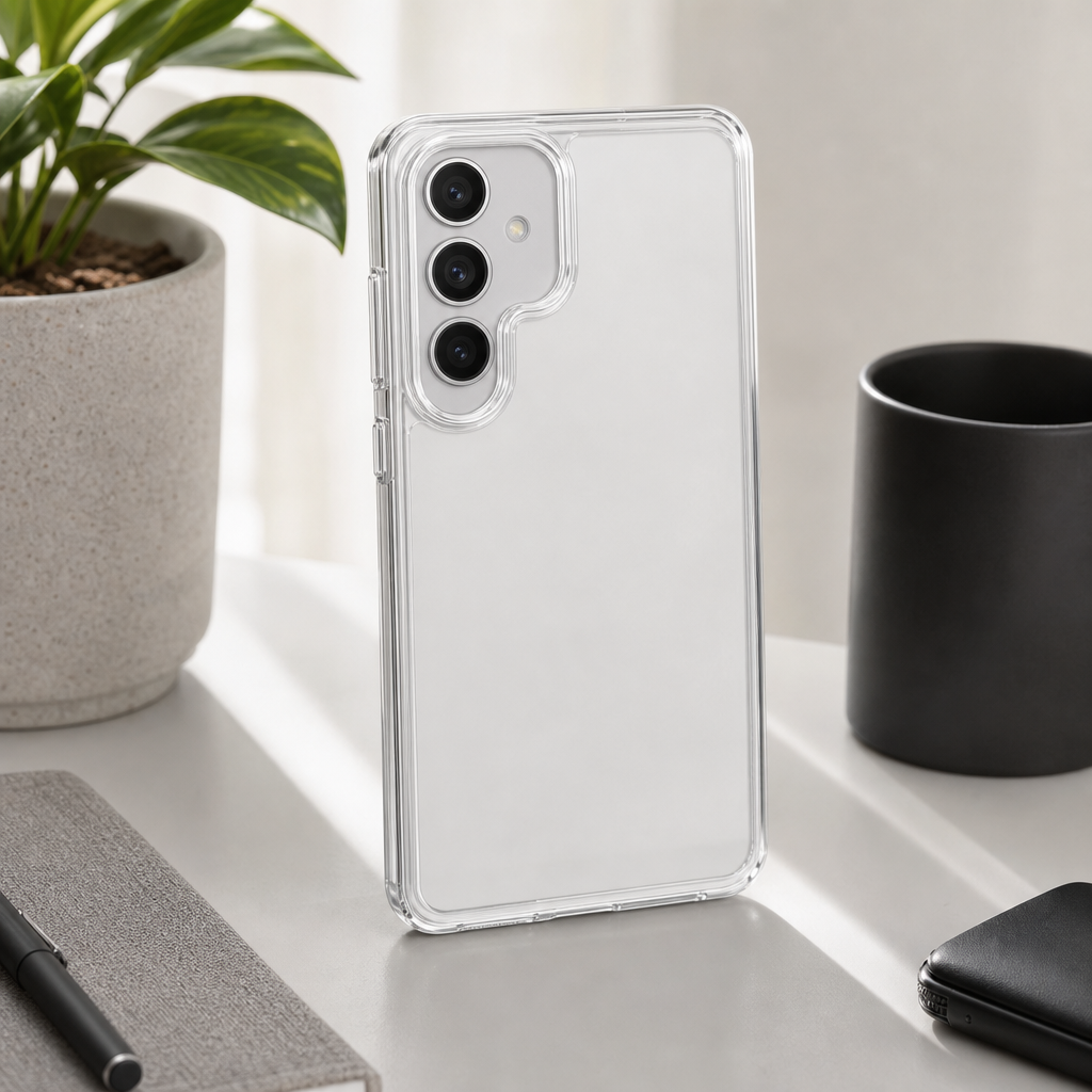 144 Pieces Clear Phone Cases with Raised Camera Frame for S25 Ultra, Transparent Single Case