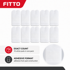 120 Pieces Adhesive Foot Pads, White, 10 Pads