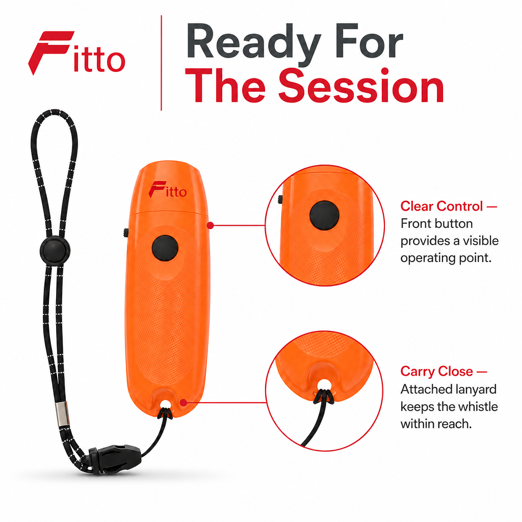 72 Pieces Electronic Sports Whistles with Lanyard, Orange