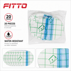 144 Pieces Water-Resistant Ear Patcheses, 20 Pieces, White and Blue