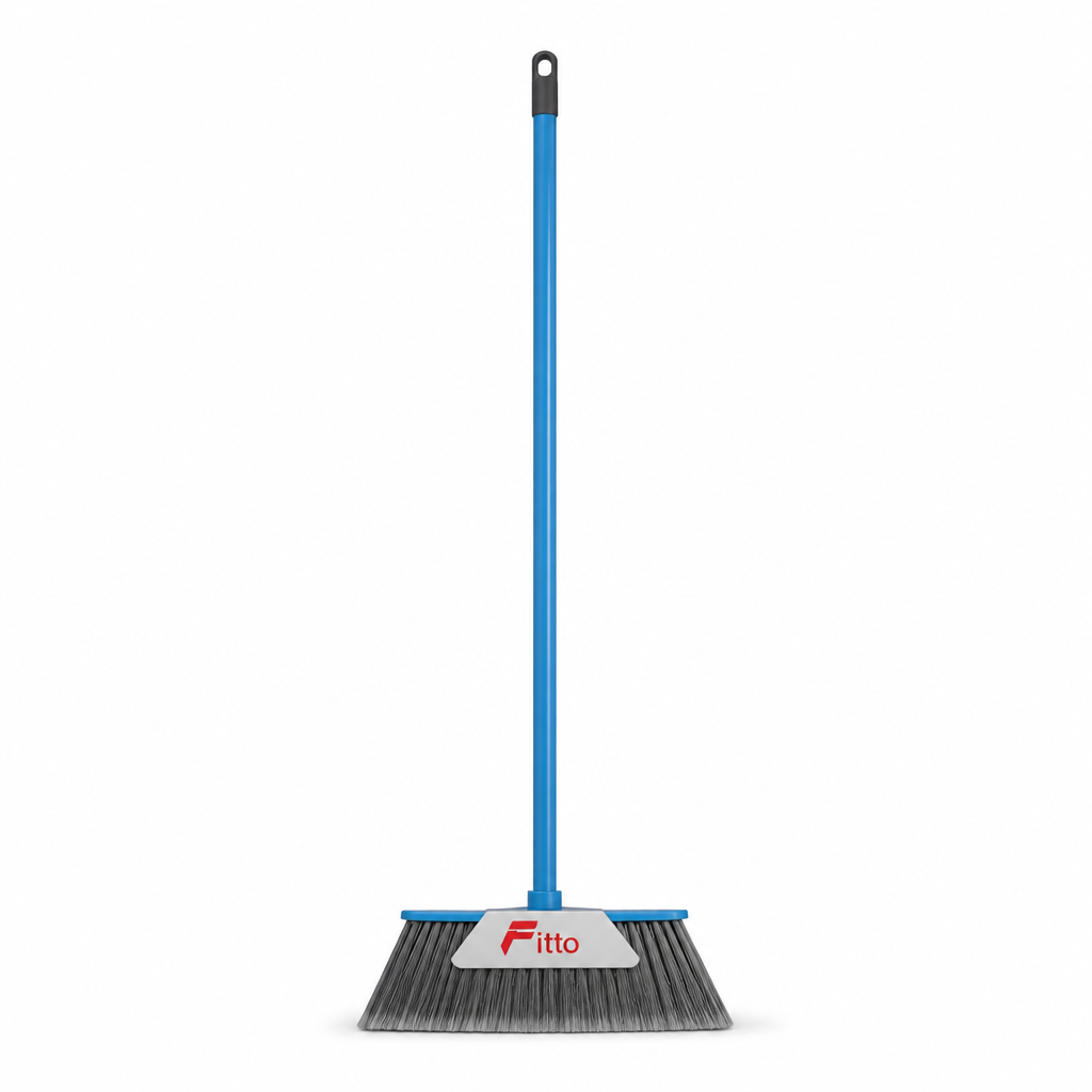 96 Pieces Angle Broom with Iron Handle, 120 cm, Assorted Colour