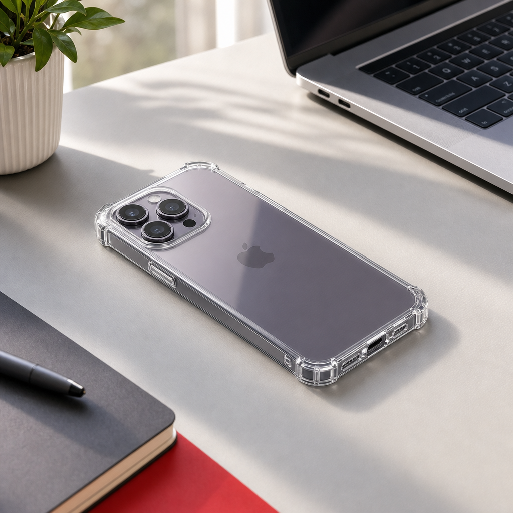 240 Pieces Clear Anti-Burst Phone Cases with Reinforced Corners for iPhone 14 Pro