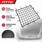 48 Pieces Elastic Cord Cargo Net, 120 x 180 cm, 12 Hooks for Vehicle Cargo