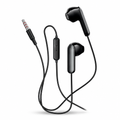 144 Pieces Wired Stereo Earphones with Inline Microphone, 3.5mm AUX Connection, Black