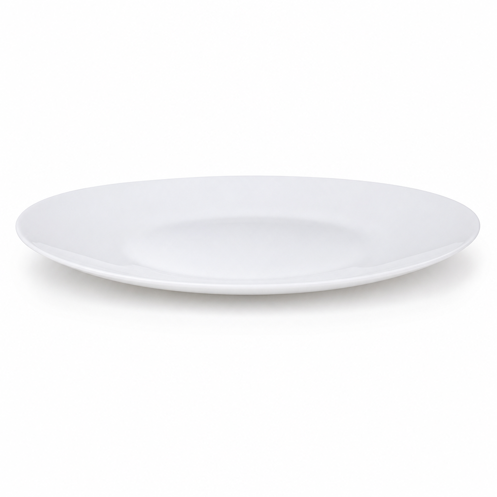 96 Pieces Opal Dinner Plate, 10.5 Inch, White Round Tablewares