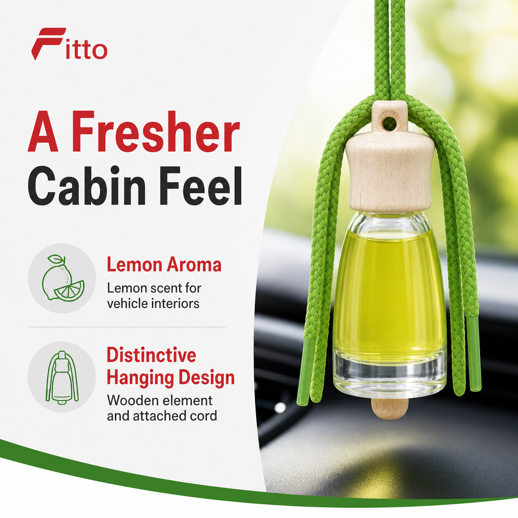 96 Pieces Car Air Fresheners Wood Hanging Lemon Scent for Vehicle Interiors