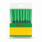 96 Pieces Disposable Roller Pens, 0.7 mm, Green Ink, 12 Pack