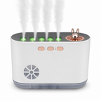 60 Pieces White Ultrasonic Mist Humidifier with Four Nozzles and RGB Night Light, 1 Unit