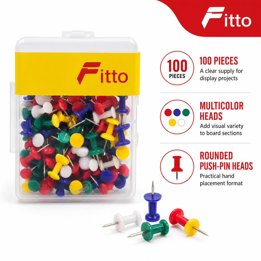 240 Pieces Push Pins, 100 Pieces, Multicolor Thumbtacks for Notice Boards, Office and School Use