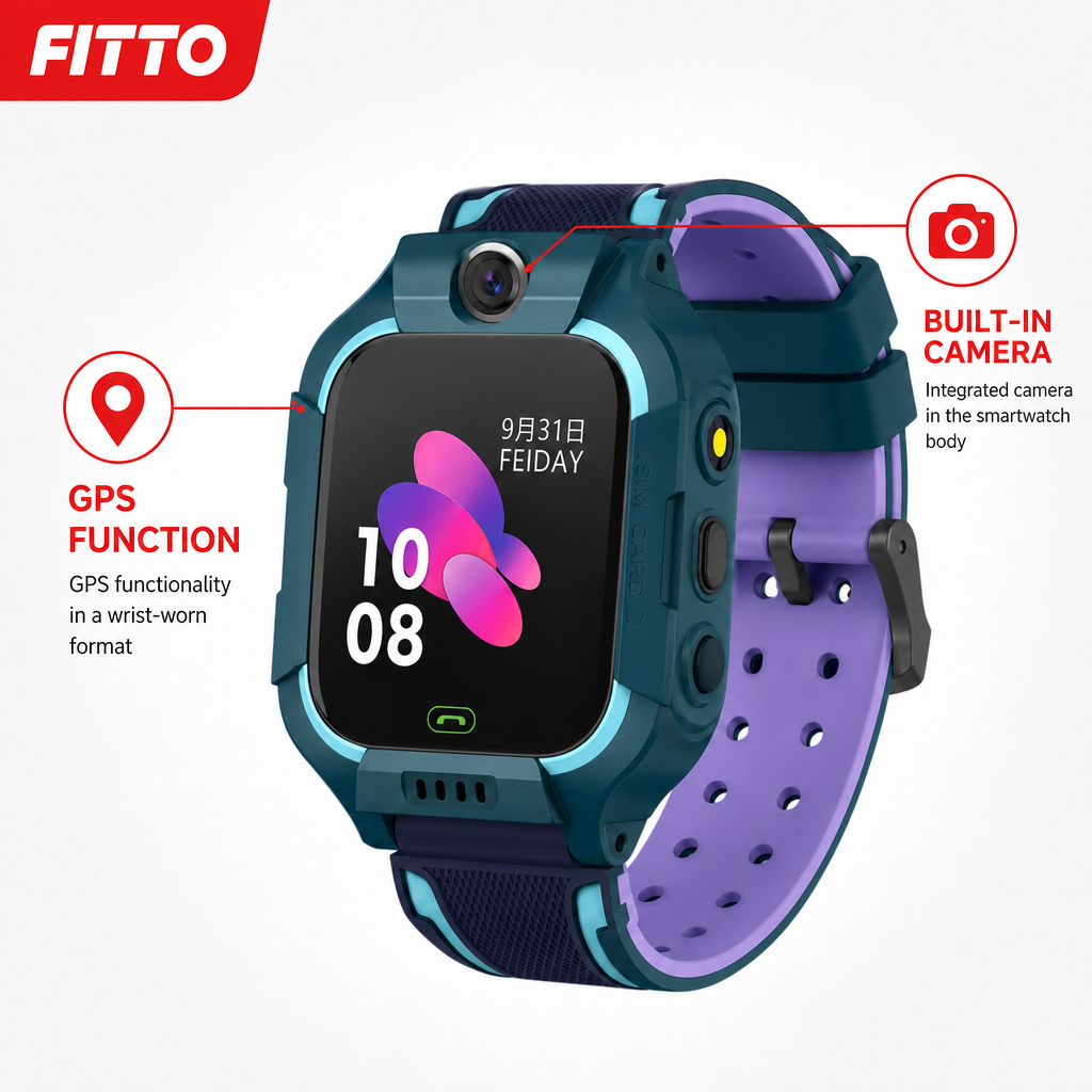 72 Pieces C002 GPS Smartwatches with Camera and Silicone Strap