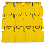 48 Pieces Mesh Sports Training Bib Vests, Small Size, Yellow, 12-Piece Pack