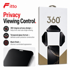 120 Pieces 360-Degree Privacy Tempered Glass Screen Protectors, Black, 1 Piece