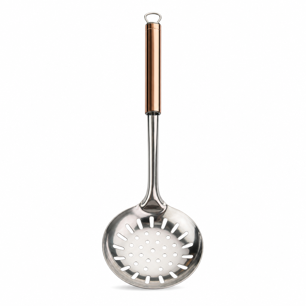 96 Pieces Rose Gold Stainless Steel Skimmer Spoon, 37 x 11 cm, 1 Piece