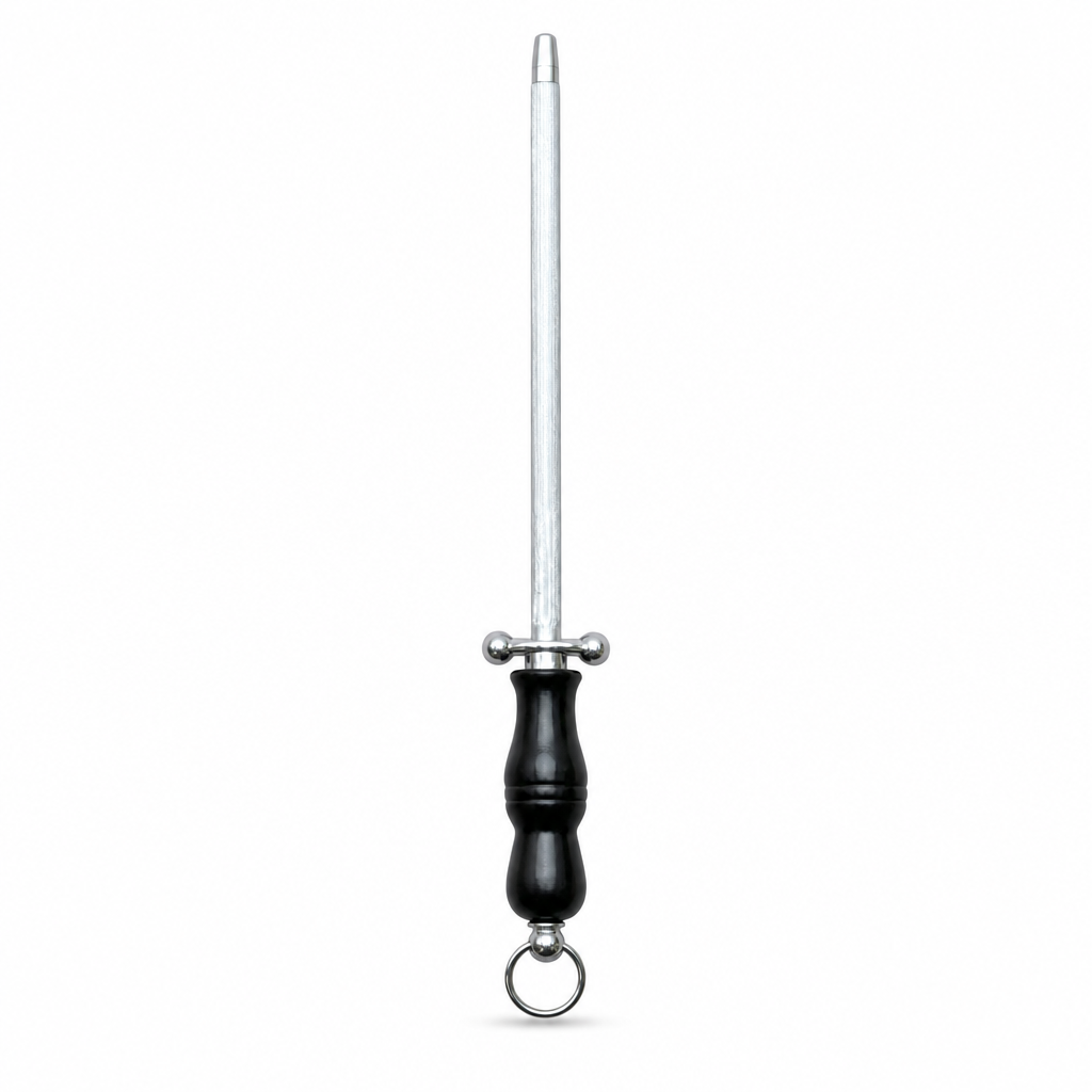 96 Pieces Knife Sharpeners Steel Rod, 10 Inch, Silver and Black, 1 Piece