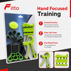 72 Pieces Hand Grip Strengthener Exercise Set for Hands and Forearms with Multi-Tool Training Components
