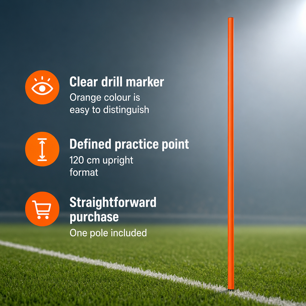 144 Pieces Plastic Soccer Training Pole, 120 cm, Orange