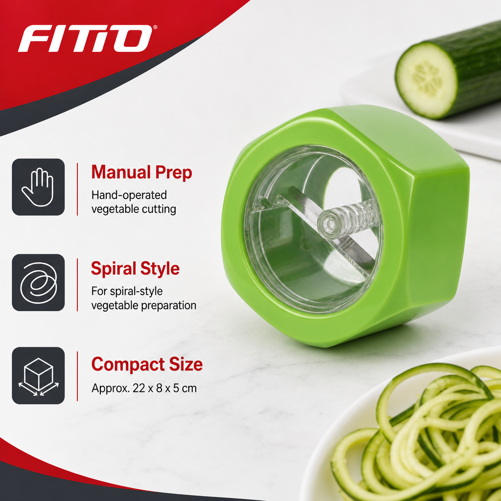 120 Pieces Manual Spiral Vegetable Slicer and Cucumber Cutter, Assorted Colour, 1 Piece
