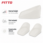 96 Pieces Frosted White Silicone Heel Lift Inserts, 2.5–3.5 cm Height, 1 Pair for Shoes