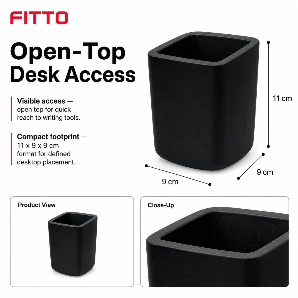 120 Pieces Desktop Pen Holder, Open-Top Stationery Organiser, Black, 1 Piece