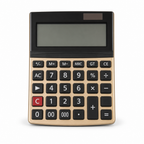 72 Pieces 16-Digit Electronic Calculators with Tax Function and Dual Power, Black and Gold, 1 Piece