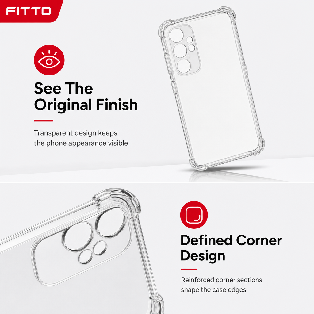 240 Pieces Clear Phone Cases with Reinforced Corners for A15 4G, Transparent Protective Cover