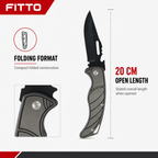 120 Pieces Folding Pocket Knives, 20 cm Open Length, Black and Silver, 1 Piece