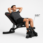 48 Pieces Adjustable Exercise Benches, Multi-Function Backrest, Steel Frame, Home Gym Strength Equipment, 123 x 46 x 18 cm