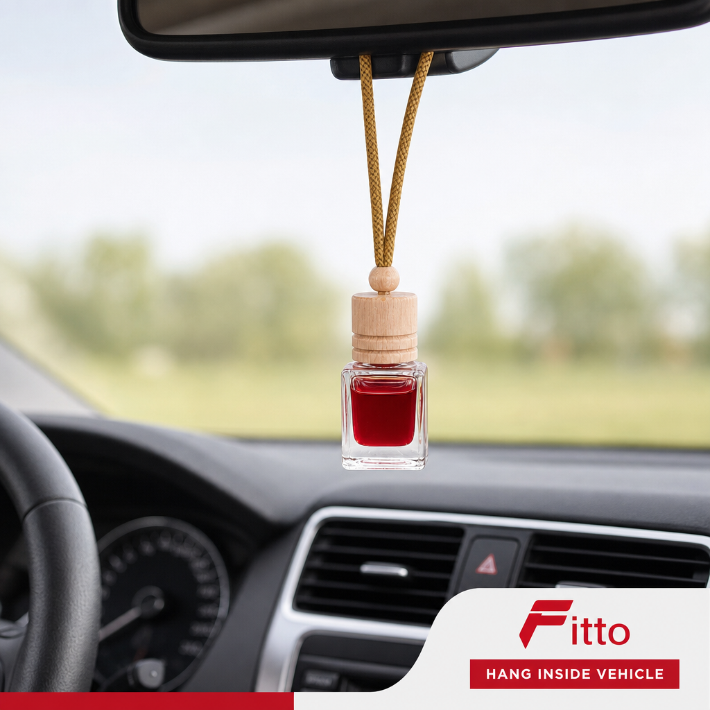 96 Pieces Hanging Bottle Car Air Fresheners, Vanilla Scent, Corded Interior Accessory