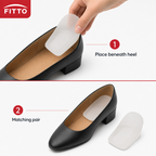 96 Pieces Frosted White Silicone Heel Lift Inserts, 2.5–3.5 cm Height, 1 Pair for Shoes