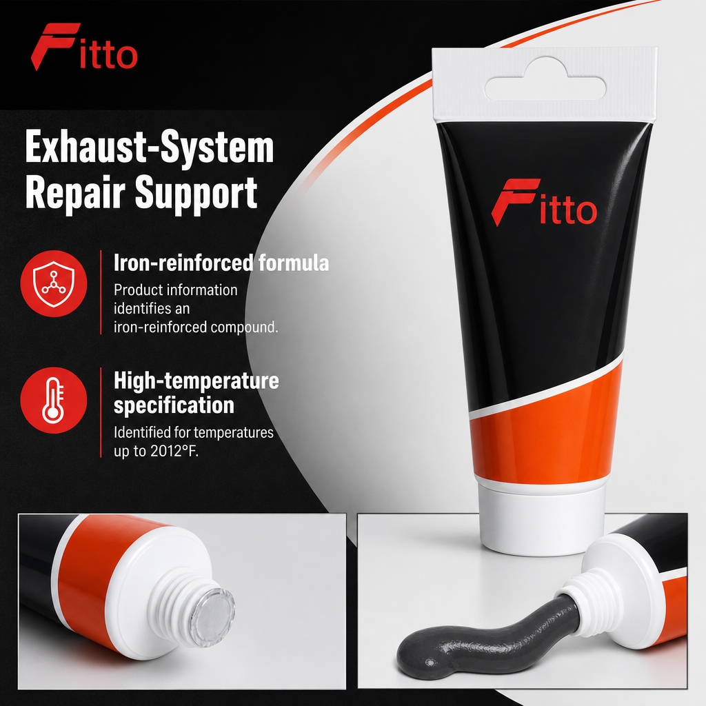 120 Pieces Exhaust System Sealants Tube, Iron-Reinforced, High Temperature to 2012°F, Single Tube
