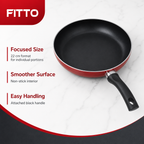72 Pieces Frying Pan 22 cm Aluminium Non-Stick Cookwares with Black Handle, Red