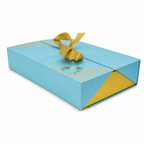 96 Pieces Rectangular Chocolate Box with Ribbon, Blue, 26.5 × 16.5 × 4.8 cm, 1 Piece