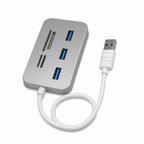 96 Pieces USB 3.0/3.1 Hub with Card Reader and 30cm Cable for Computer Peripherals