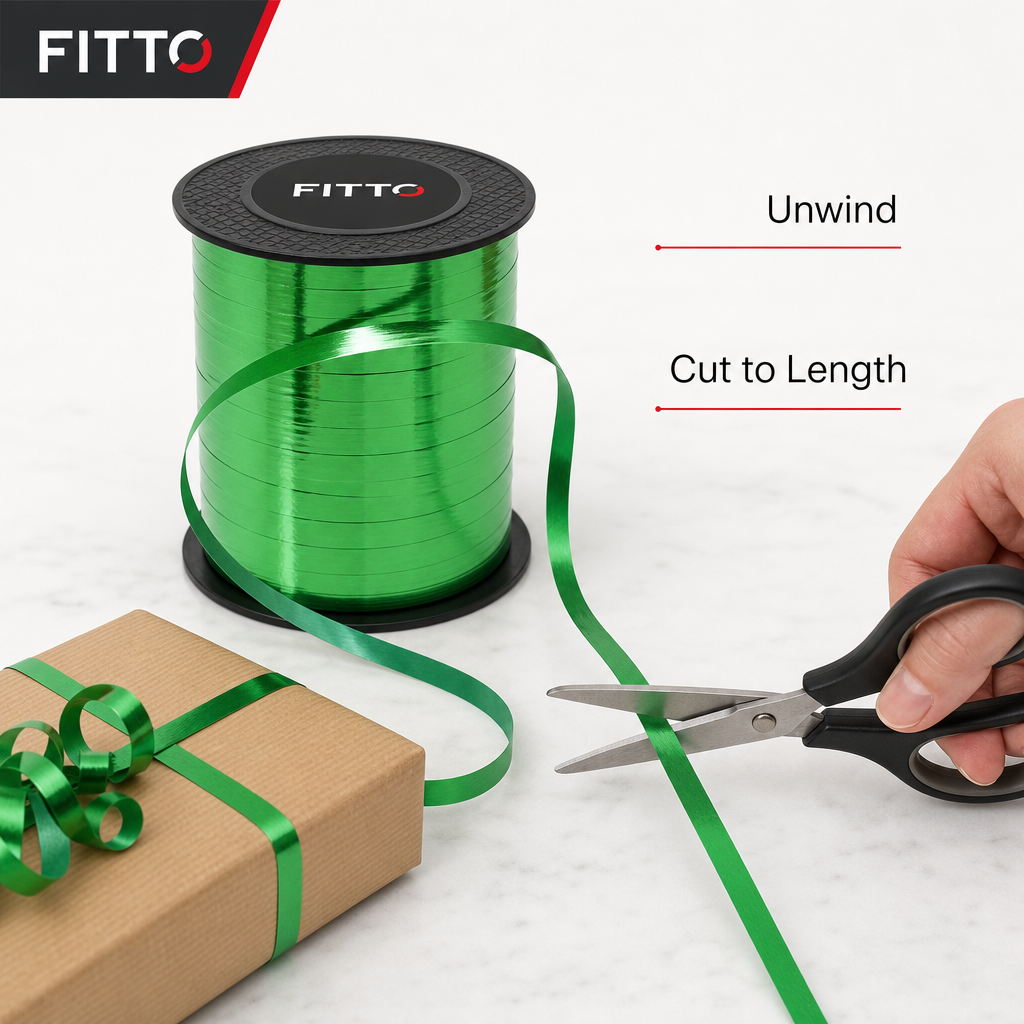 120 Pieces Green Metallic Ribbon Roll, 5 mm x 250 yd, Decorative Craft Trim for Wrapping and Creative Projects