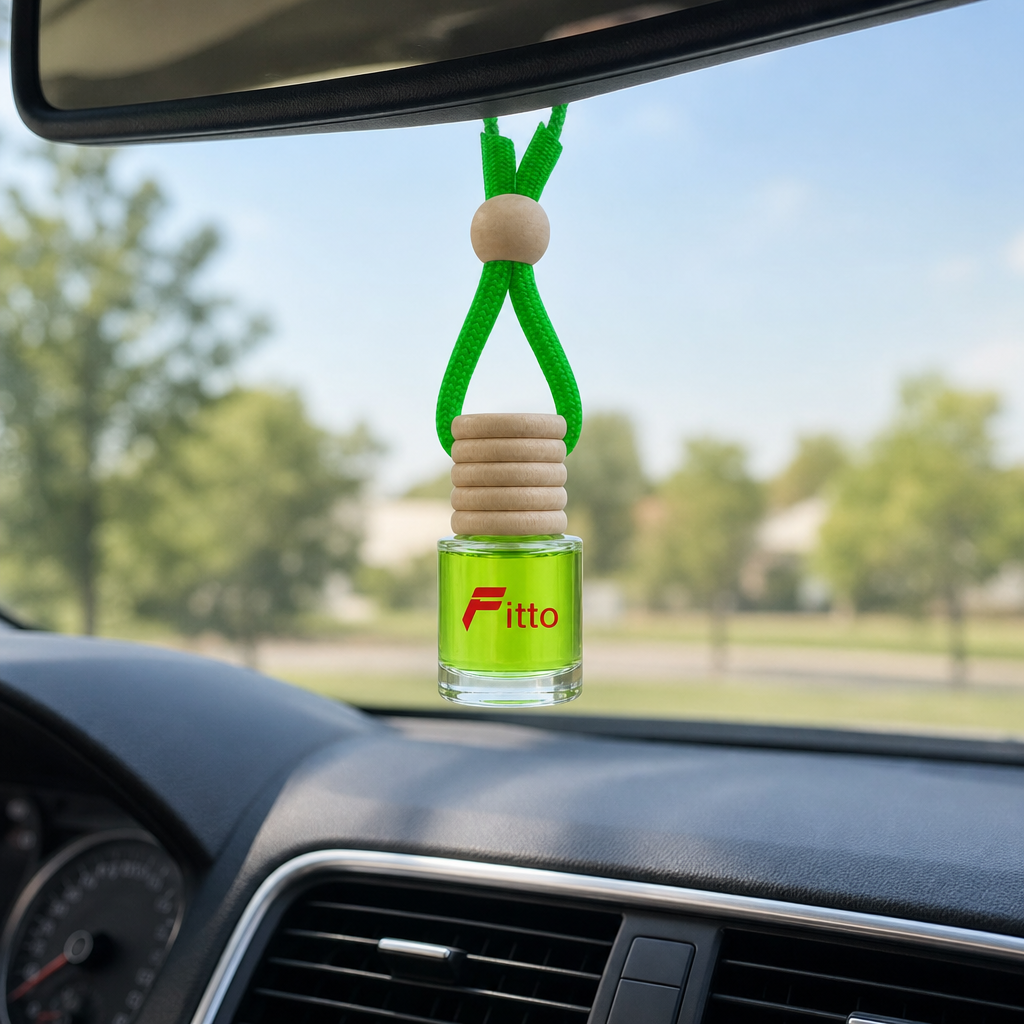 144 Pieces Hanging Bottle Air Freshener, Green Apple Scent, Compact Car Interior Fragrance