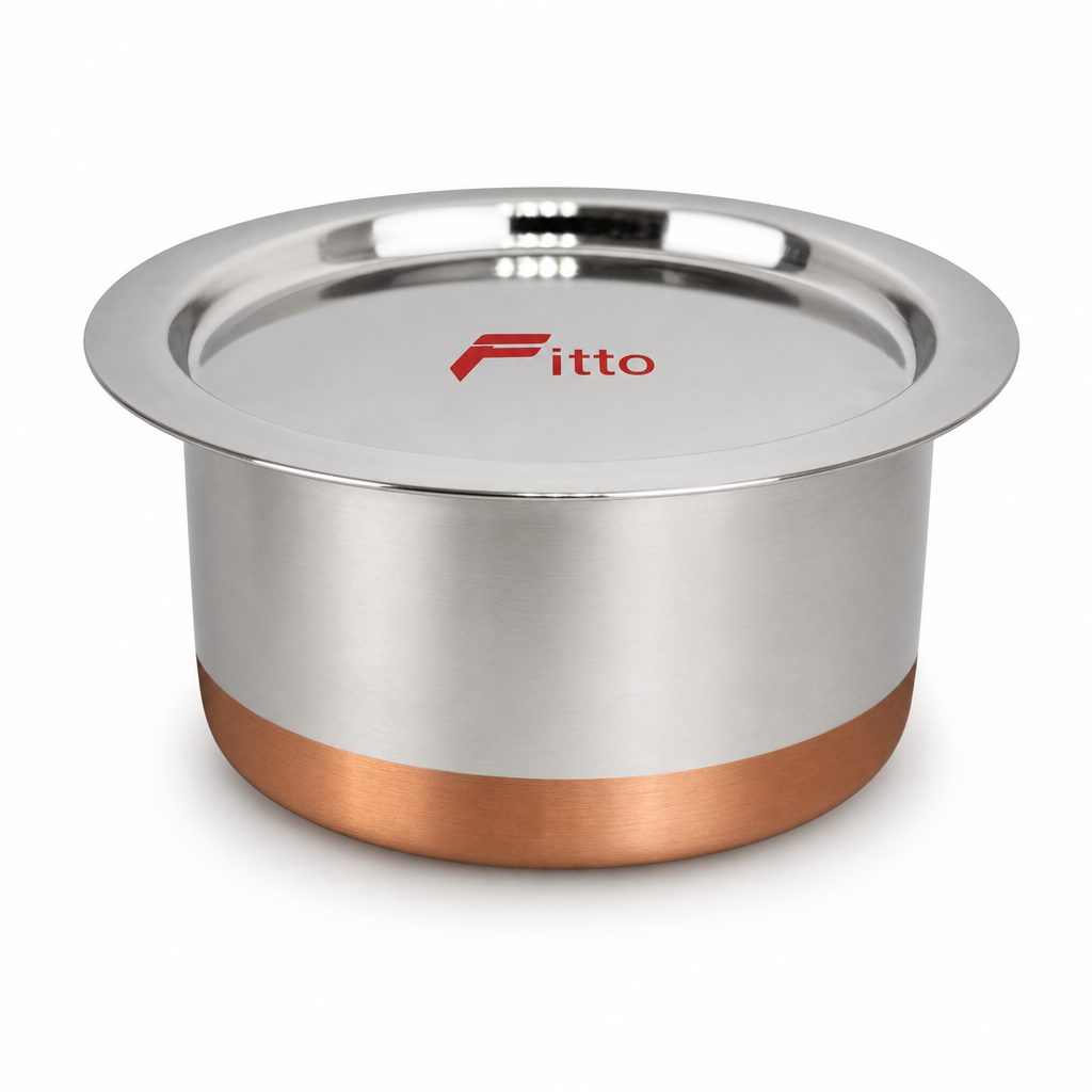 48 Pieces Stainless Steel Cooking Pan with Copper Bottom, 29 cm