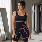 72 Pieces Adjustable Waist and Thigh Shapewear Band, One-Piece Body-Shaping Garment, Black and Pink, 1 Piece
