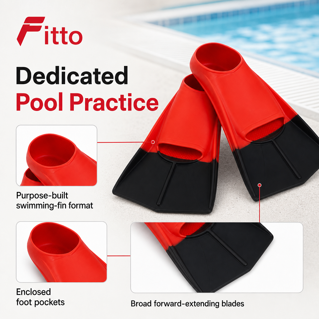 60 Pieces Swimming Fins for Training, Enclosed Foot Pockets, Size S EU 35–36
