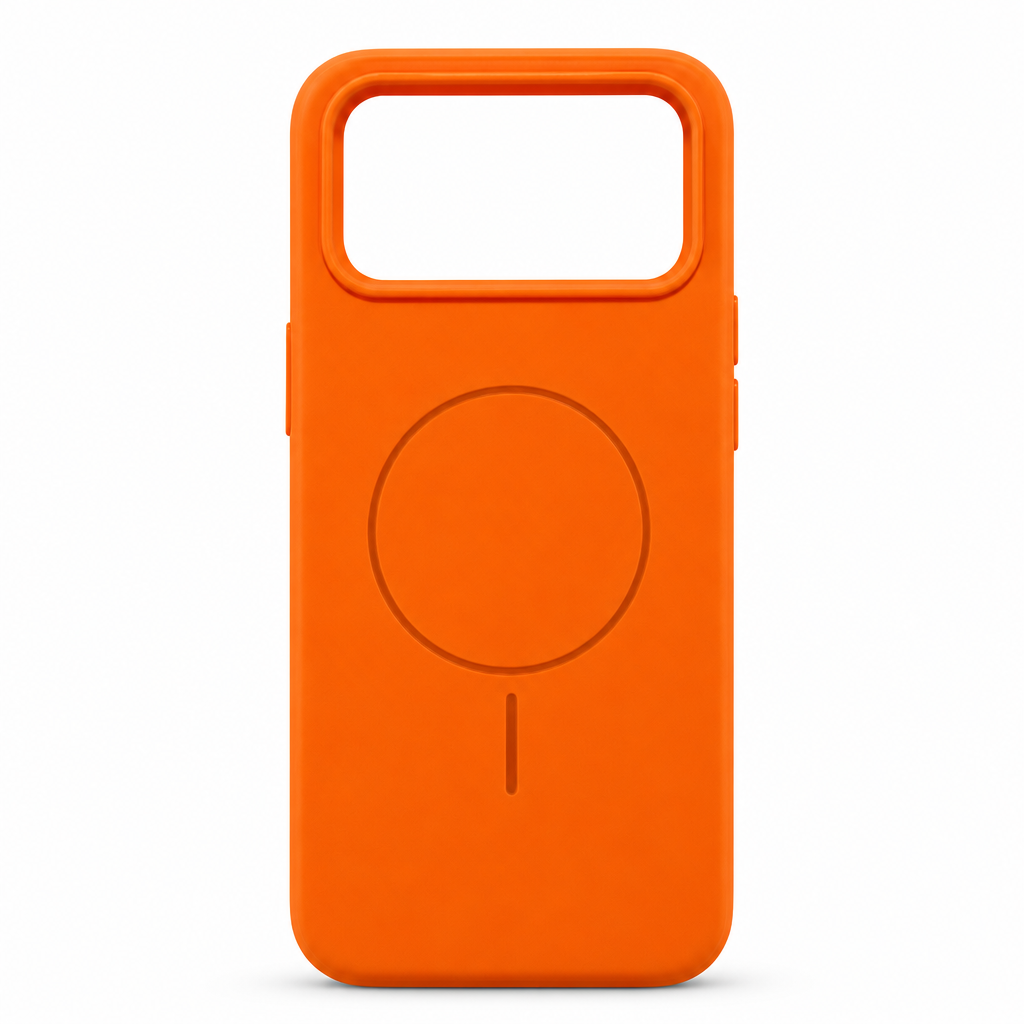 120 Pieces Phone Cases for iPhone 17, Silicone Magnetic Cover with Raised Camera Protection, Orange