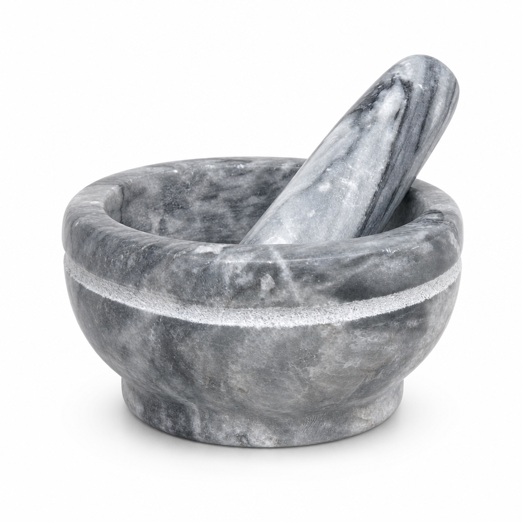 72 Pieces Mortar and Pestles Set, Grey Natural Stone Grinder for Spices and Herbs, 1 Piece, 24 x 20 x 14 cm